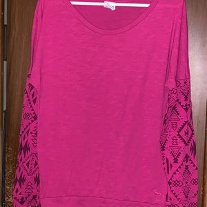 Pink by Victoria’s Secret long sleeved top, women’s size small.